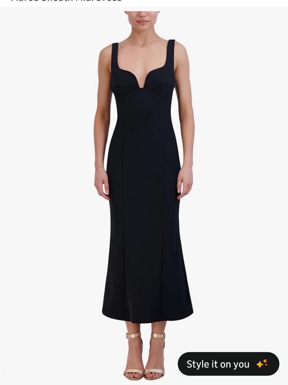 BCBGMaxAzria Black Midi Dress